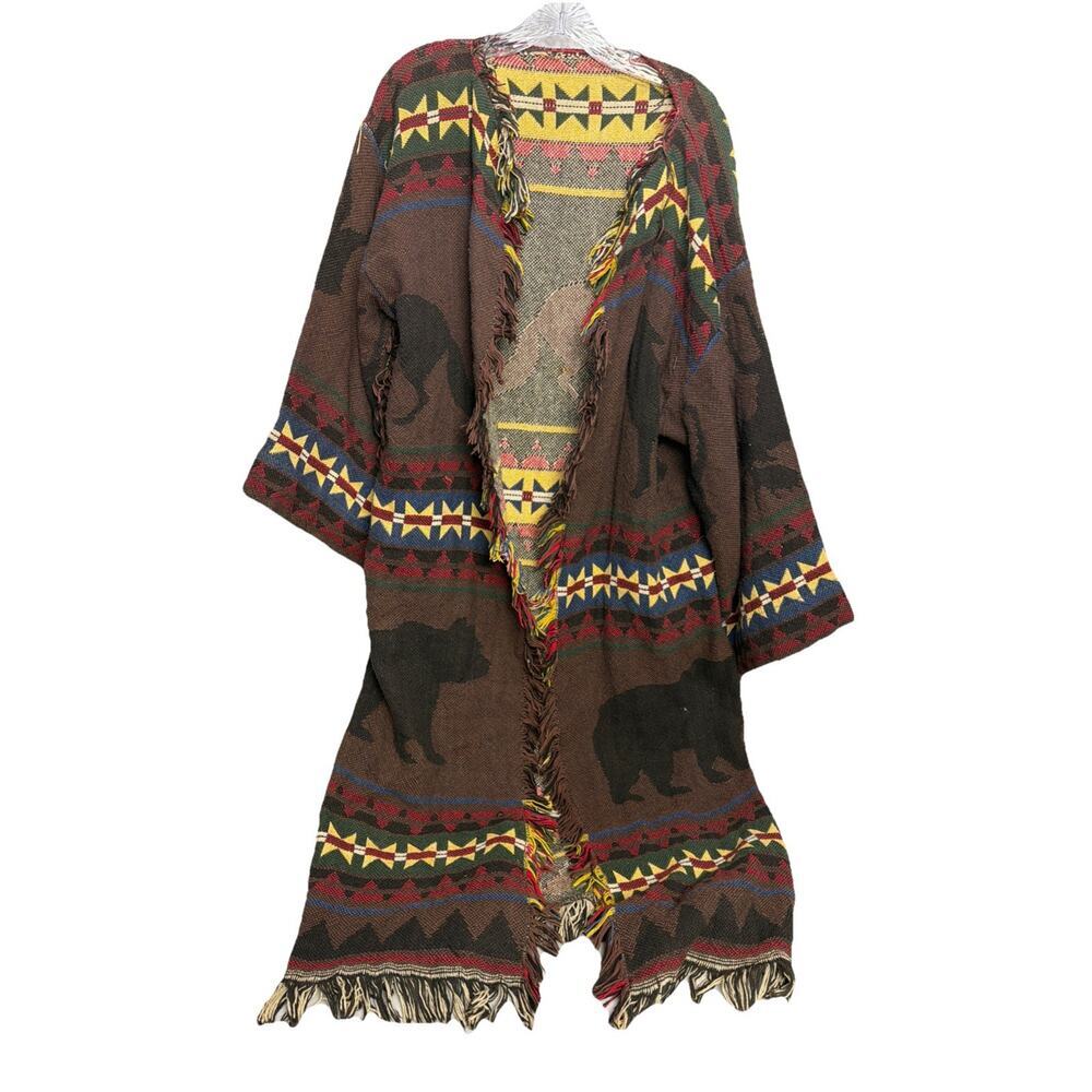 Vintage Painted Pony Jacket Cardigan Moose Tapestry Aztec Southwestern